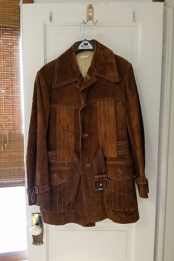 Retro men's 1970's suede jacket