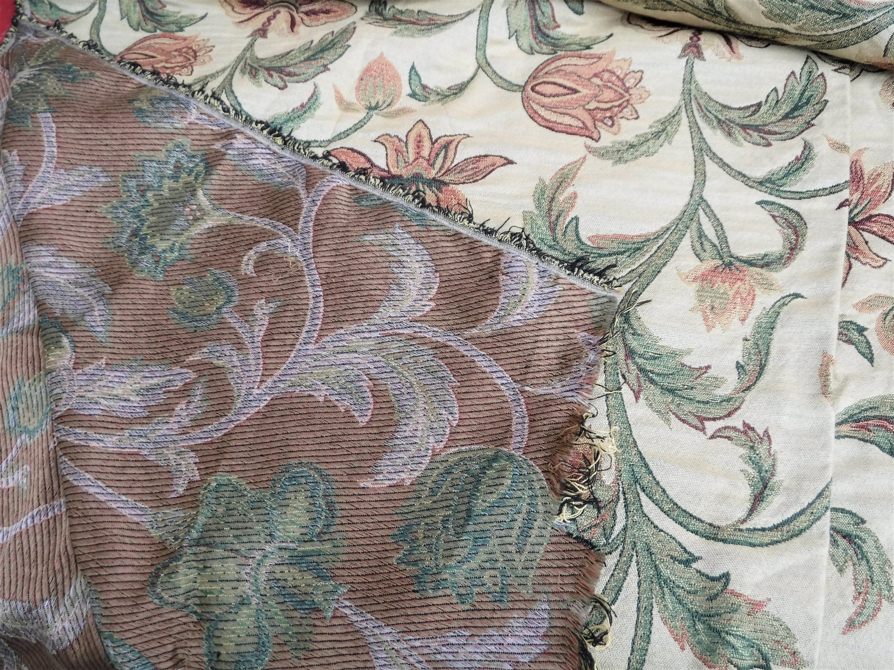 Large Piece of Vintage Heavy Furnishing Fabric Length 410 Etsy UK