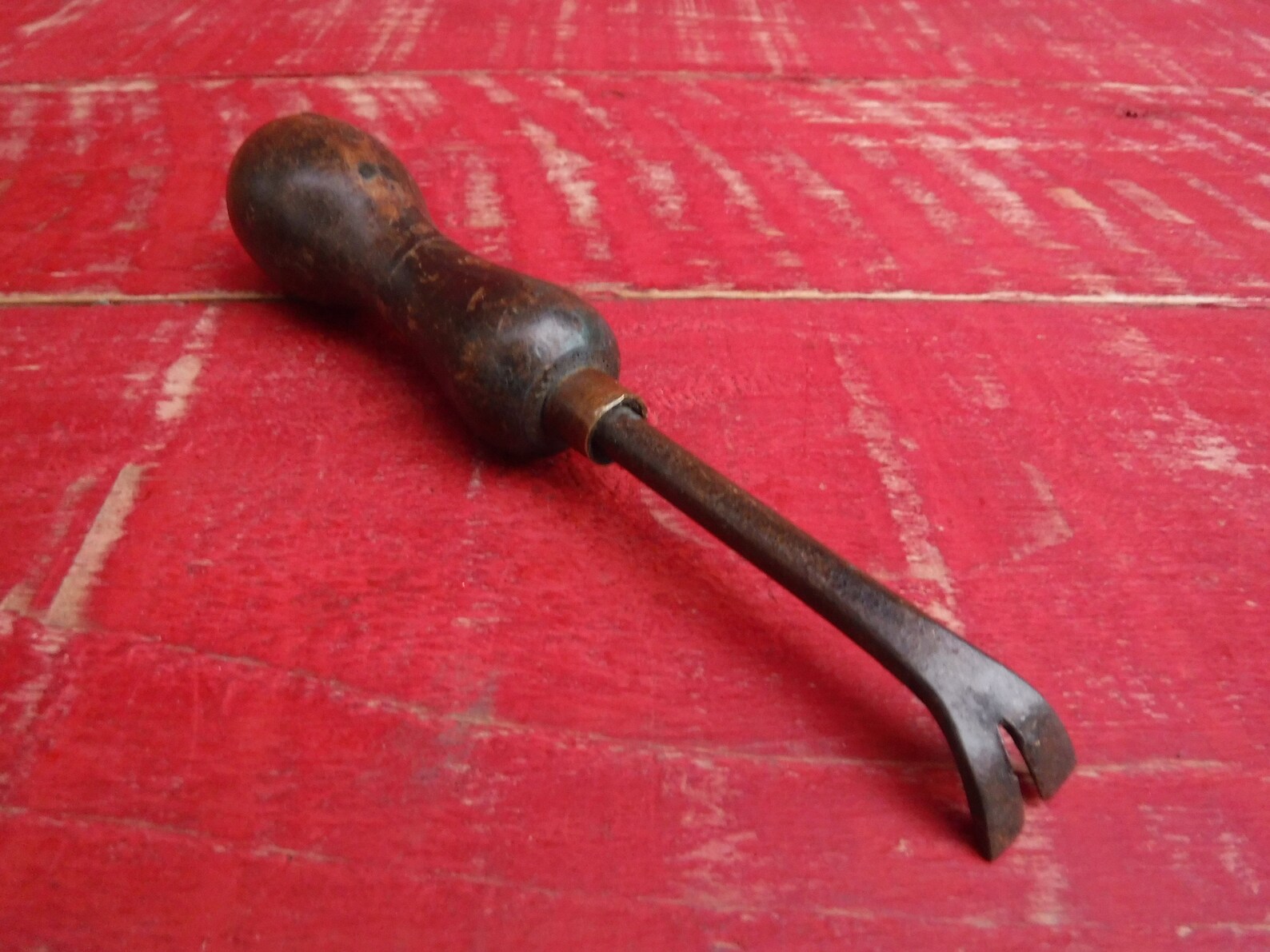 Lifter vintage wooden handle tack Nail Puller Old Carpentry Etsy