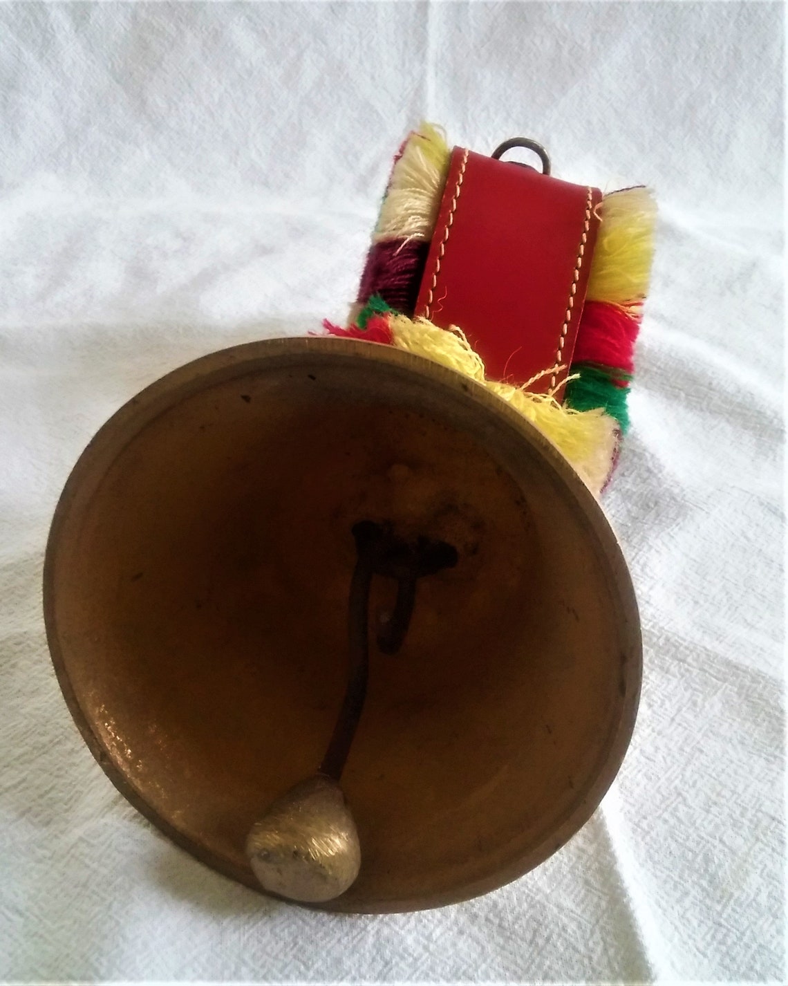 Vintage Swiss Austrian Brass Cow Bell with Fancy Strap Etsy