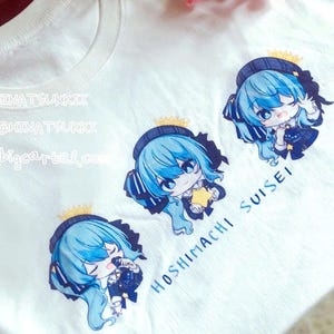 Hoshimachi Suisei T-Shirt Hololive Size S~4XL White