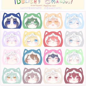 Idolish7 Taiko Kitty Omanjuu Plushie Keychain 7cm, Ainana, Trigger, Re:vale, Zool, Kujo Tenn, Nanase Riku