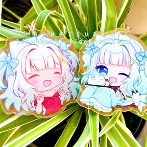Vtuber Maid Mint Fantome 3Inch Holographic Acrylic Keychain
