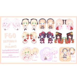Fate Grand Order 2.5 inch double sided acrylic Keychain FGO