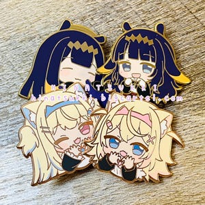 HoloEN enamel pin SET size 1.75 ~ 2 inch FUWAMOCO INA Hololive English