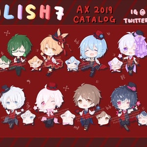 Idolish7 keychain 2.5inch double sided AINANA twinkle 12 outfit set