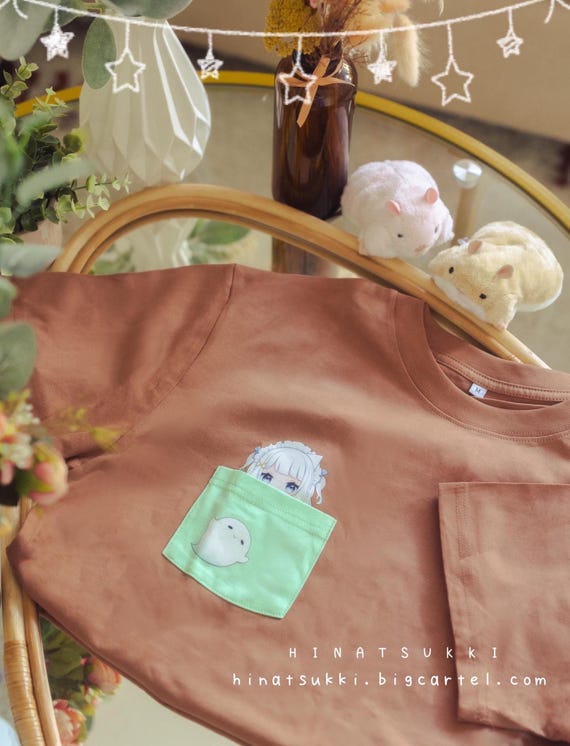 Maid Mint Fantome Pocket Tshirt: Size S ~ 3XL Indie Vtuber - Etsy