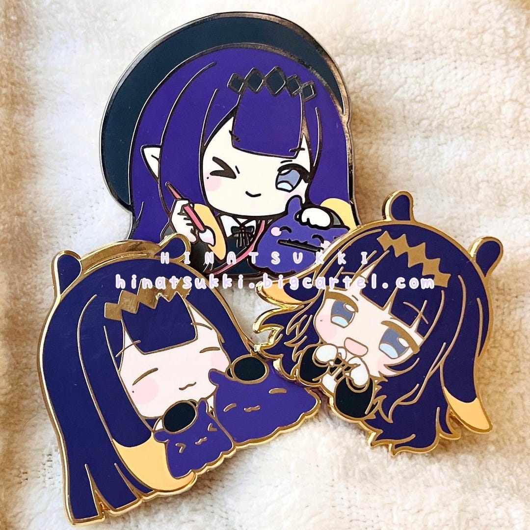 Holoen Ninomae Ina'nis (ina) Enamel Pin 1.75 ~ 2 Inch Gold Plating