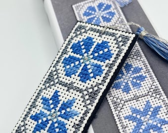 Frost Roses Cross Stitch Bookmark kit