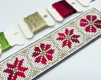 Christmas Roses Bookmark Kit