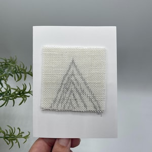 Cartes artistiques uniques en fibre, techniques mixtes - personnalisées et vierges à l'intérieur.