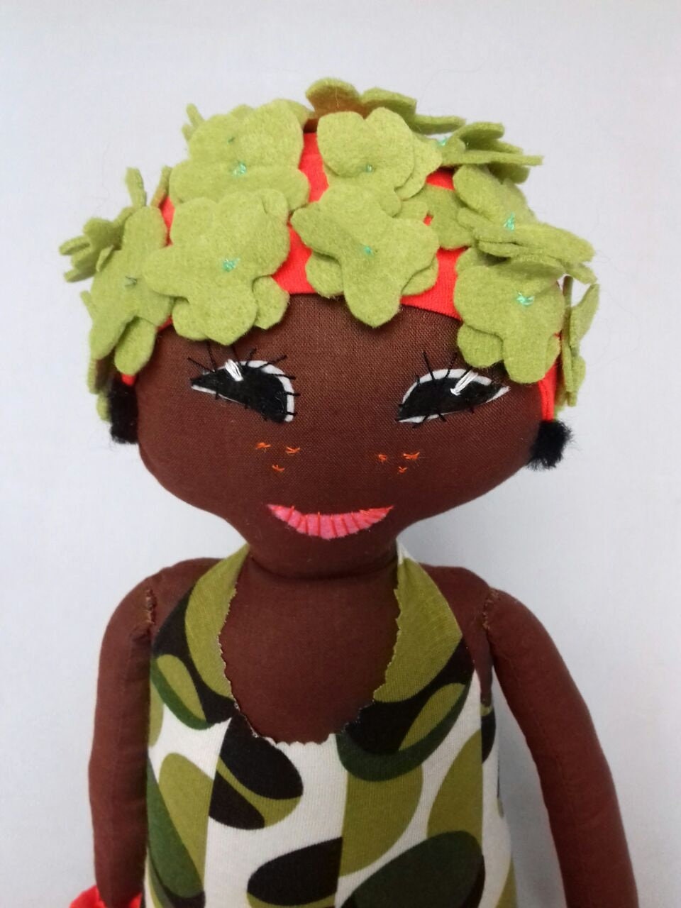 Bathing Rag Doll From the 60s Afro Handmade Doll in a 60s - Etsy