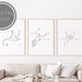 Female Line Art Set of 3 Simple Line Drawing Female Sketch - Etsy