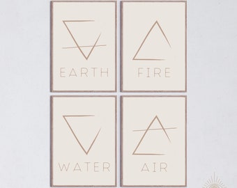 Four Elements Print Etsy