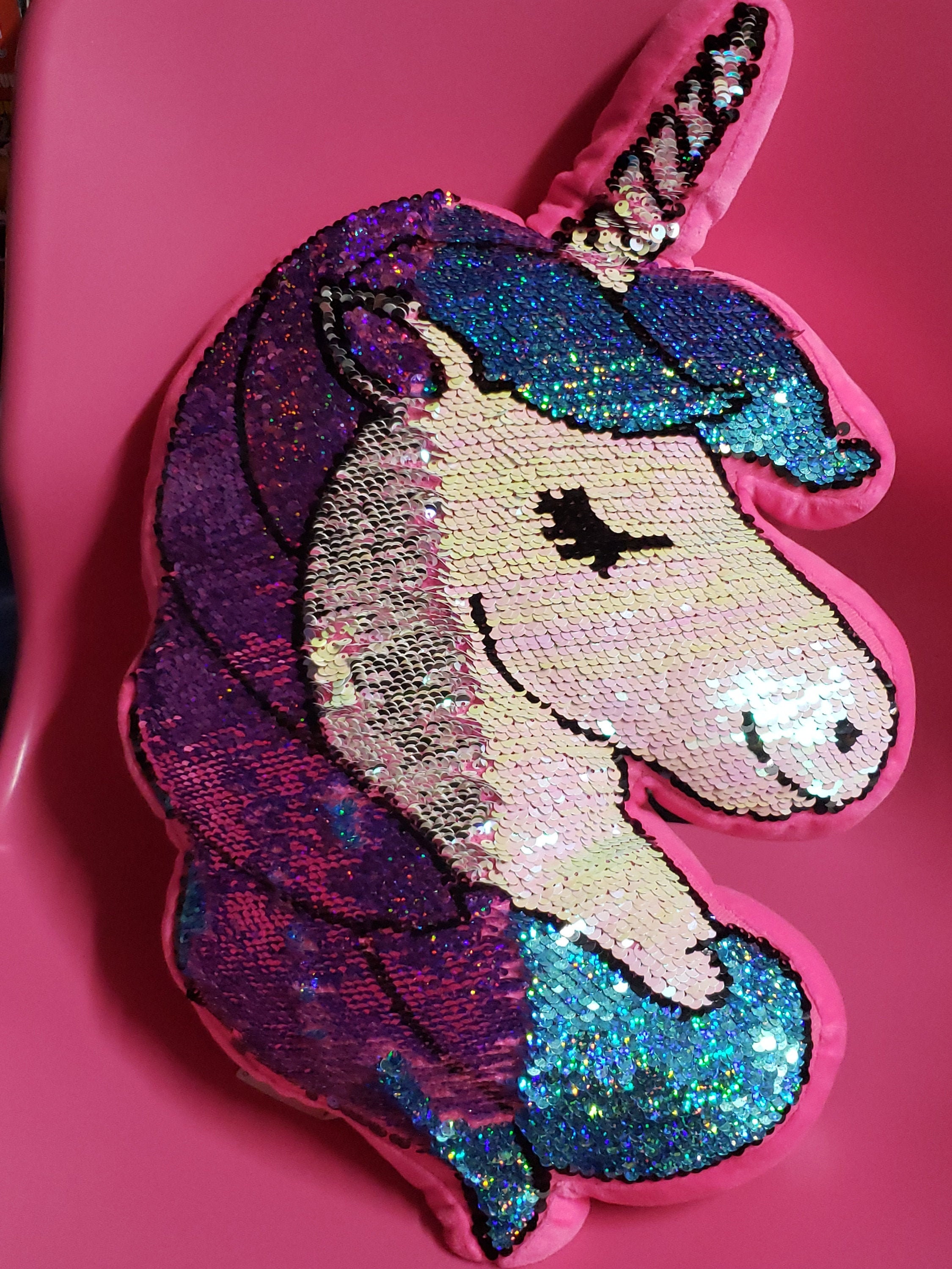 flip unicorn pillow