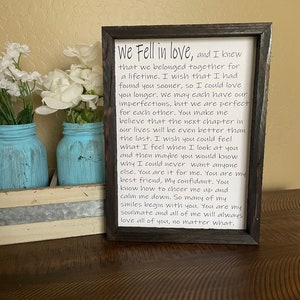 We fell in love | wooden sign | Home sign | Wall Decor |Wooden Sign | Home | Custom | Family | Everything | Love | Home decor | my soulmate