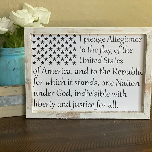 Pledge of Allegiance Etsy