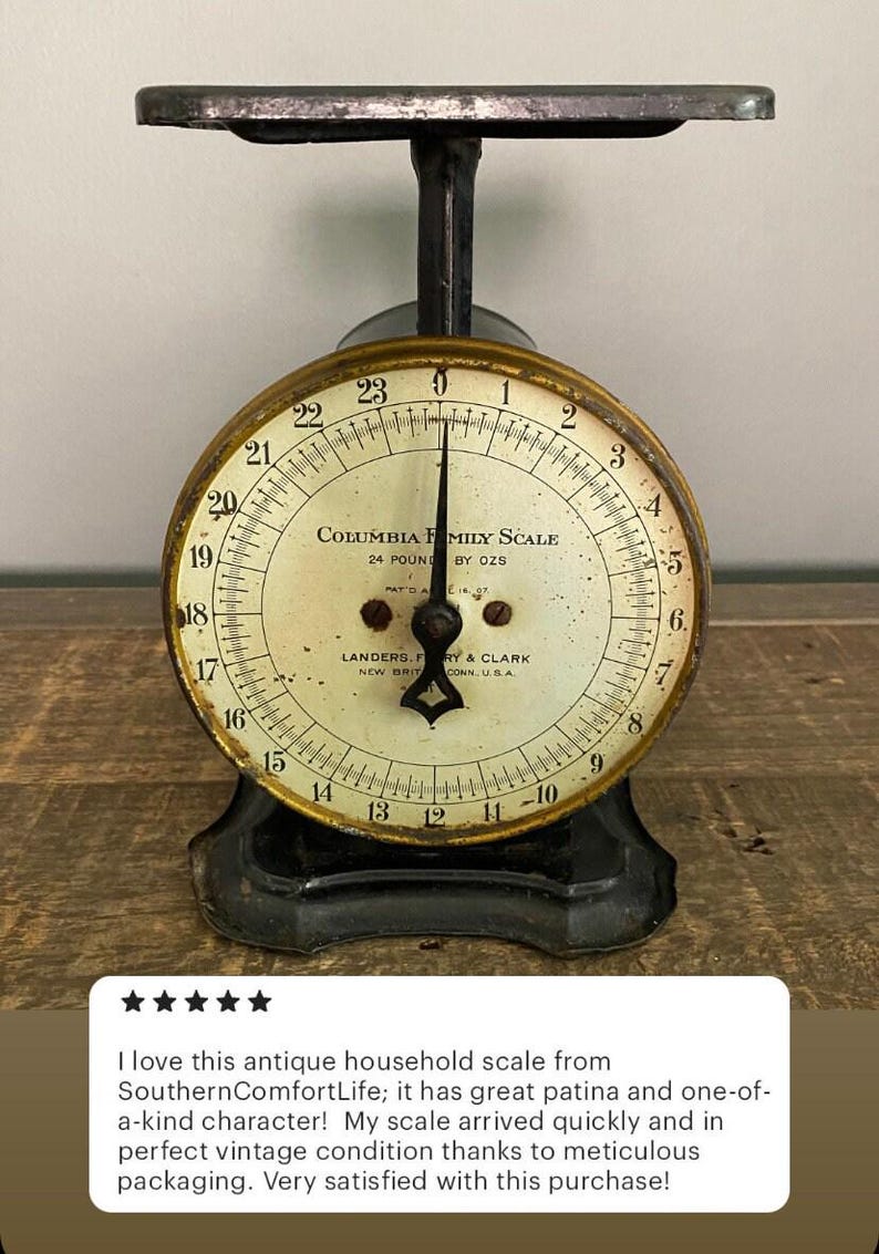 Chatillon Scale 20lb White Cream French Country Farmhouse Kitchen Décor