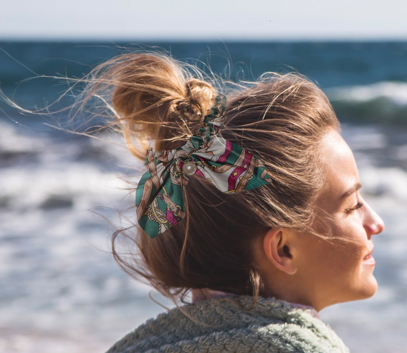 Designer Hair Accessories Silk Scrunchy Elegant Hair Etsy