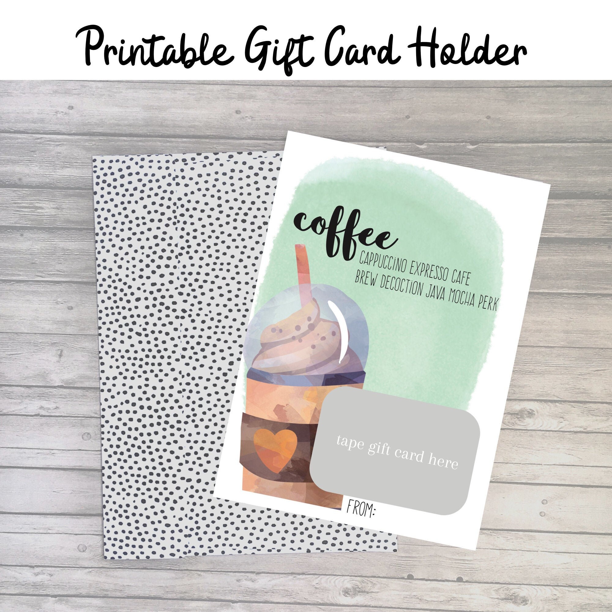 Coffee Gift Card Holder Teenage Girl Gifts Niece Gift Idea Etsy