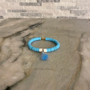 Ocean breeze clay beaded bracelet