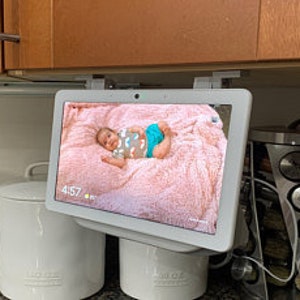 Google Home Hub gen1 Under Cabinet Hanger Bracket / 3d printed / Hub Max / nest hub / nest home image 1