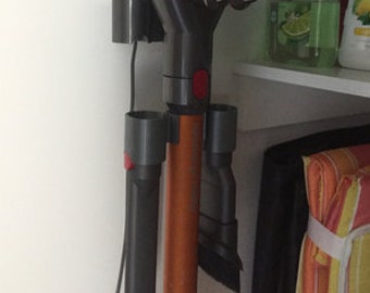 Dyson v7, v8, V10 or V11 stick clip for two attachments / 3D Printed