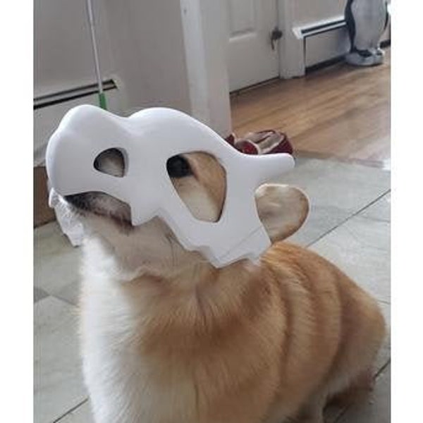 Cubone Dog Mask / Dinosaur Mask / Dog Costume / Funny Dog Gift / 3D Printed / Pokemon