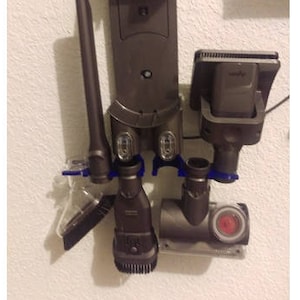 Dyson V6 accessory holders for 6 accessories / holds pieces with notched ring / 3D Printed