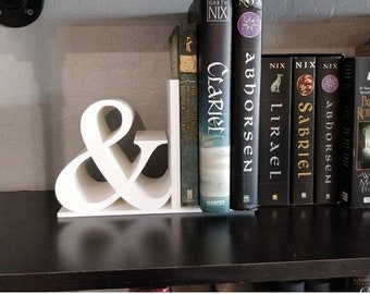 Beautiful & and @ bookend set/ Book ends / character bookends / symbols / at sign / and sign / ampersand / 3D Printed