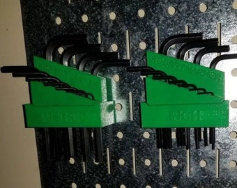 Allen Wrench Pegboard Holder: Metric/Imperial Hex Key Organizer