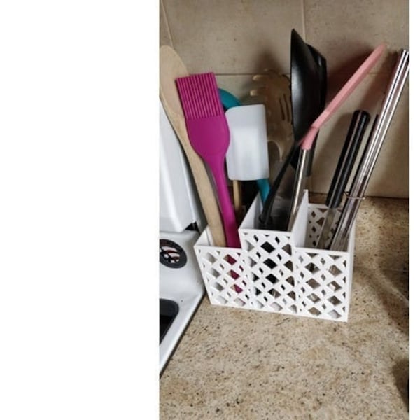 Kitchen Utensil Basket / Desk Organizer / Planner / Kitchen Storage / Pencil Cup / Pen Holder / Office Storage / Desk / Gift / 3D Printed