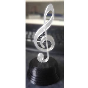 3D Printed Musical Note Trophy: Music Festival Award