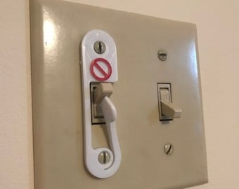 2 pack Light Switch Lock / switch lock / switch protector / switch cover / switch cap / furnace switch / 3D Printed