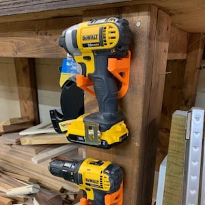 Cordless Tool Wall Mount / drill/ driver/ dewalt / milwaukee / 3d printed / holder / bracket