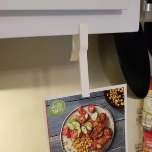 Rezeptkartenhalter Schrankklammer / Kochen / Küche / Halter / Koch