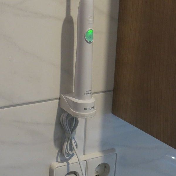 Sonicare HX6100 Charger Wall Mount / Philips Electric Toothbrush Wall Mount / 3d printed