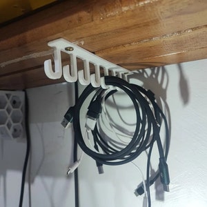 Under shelf cable hanger / hook set