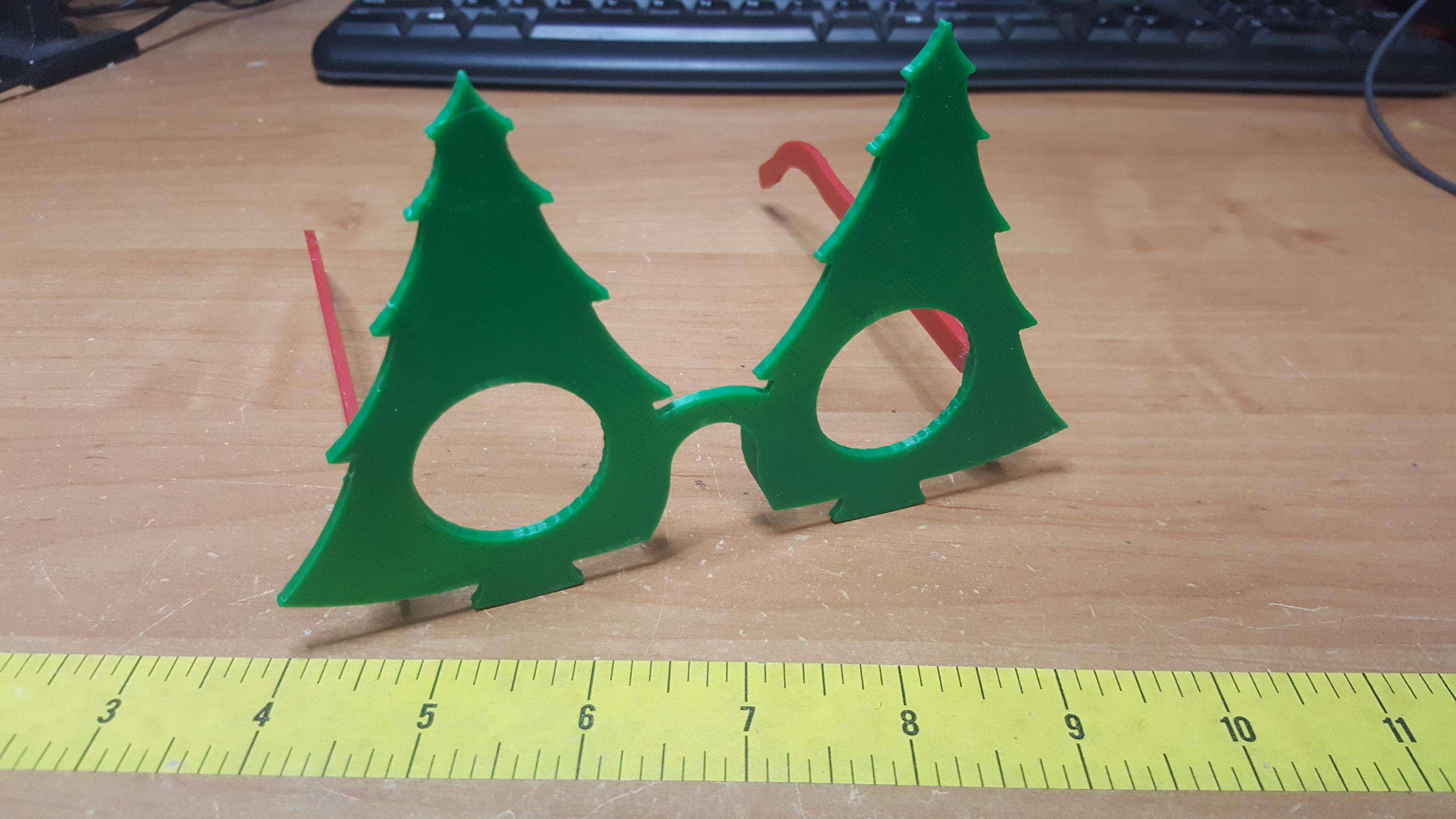 Christmas Tree Glasses / 3D Printed Etsy