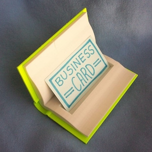 Open Book Business Card Houder / bibliotheek / boekhandel / uitgever