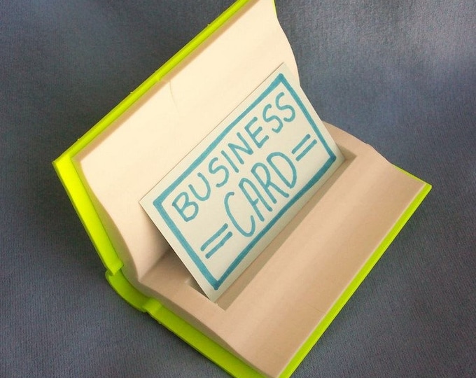 Desk Name Tag Holder / Desk Business Card Holder / Desktop Etsy