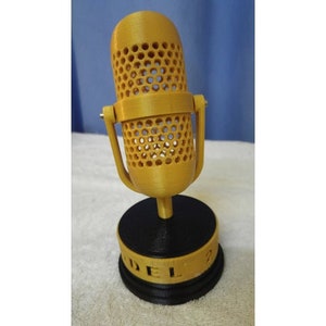 Microphone Trophy / Singing Trophy / Radio Trophy / Audio Trophy / Award / 3D Printed