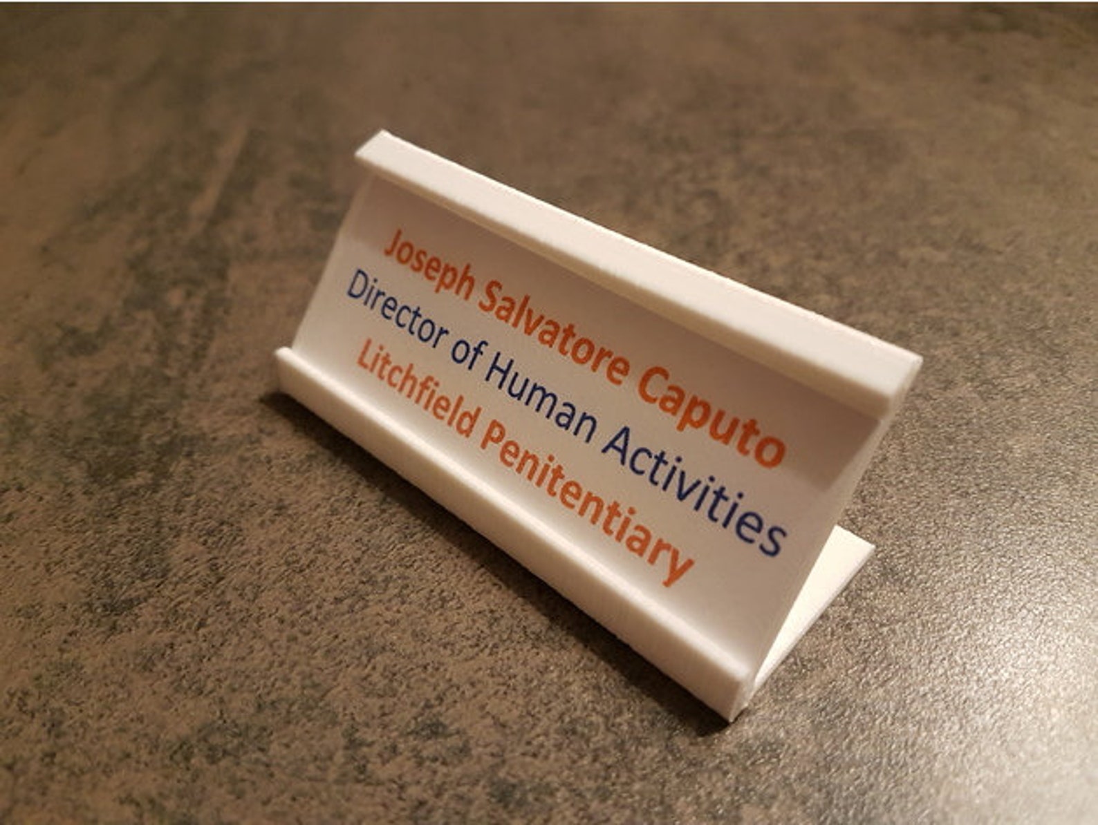 Desk Name Tag Holder / Desk Business Card Holder / Desktop Etsy