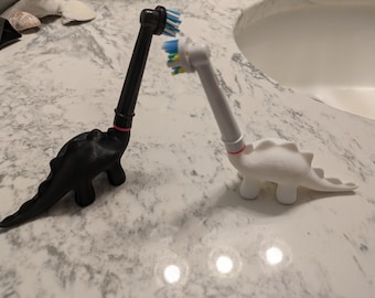 Dino Toothbrush Head Holder compatible with Oral-B heads