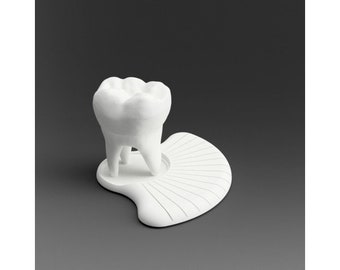 3D-geprinte houder voor visitekaartjes: tandartspraktijk
