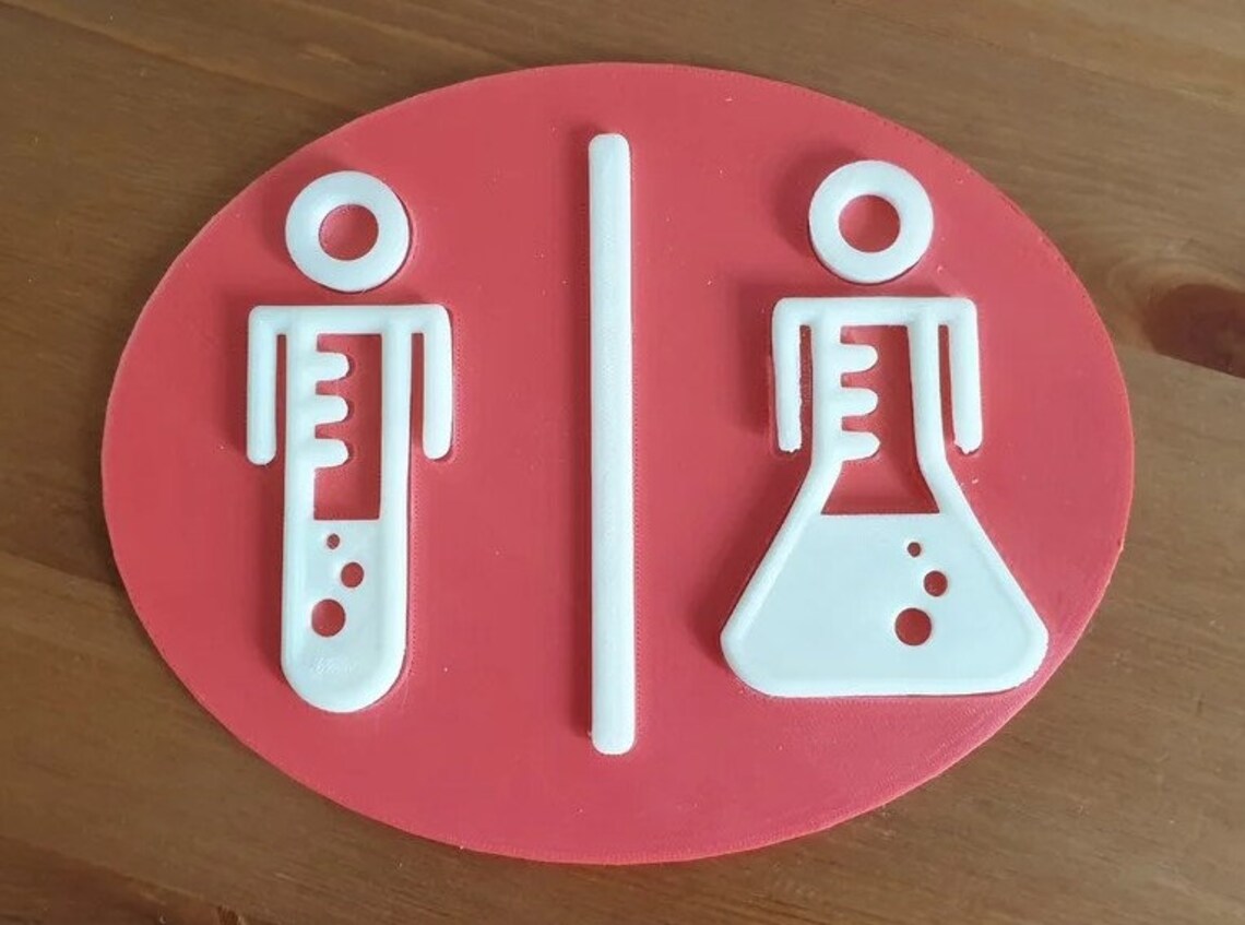 Science Bathroom Sign: Lab Restroom Decor - Etsy