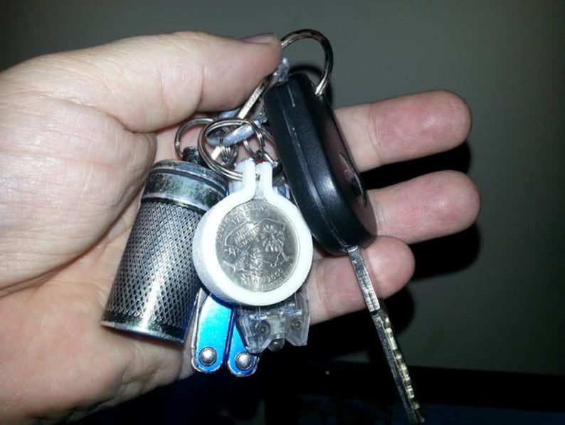 Quarter coin holder 2pk keychain money holder emergency money Etsy