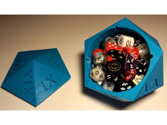 1d20 di Dice Holding / scatola di dadi / dungeon e draghi / dnd / porta dadi  / regali di dadi / dadi a venti facce / dadi a 20 lati / Stampati in 3D -   Italia