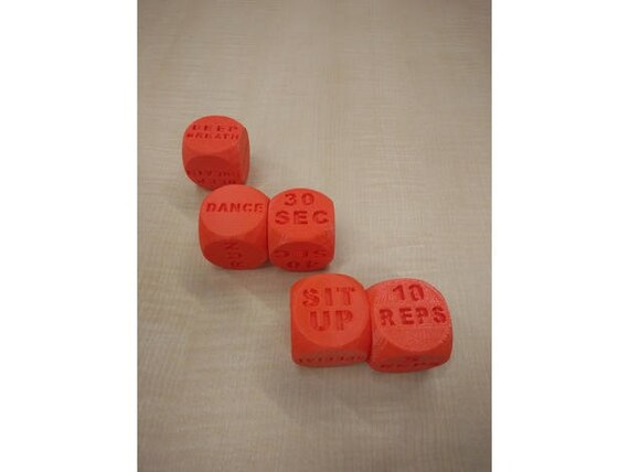 Fitness Dice Game Workout Dice Game Exercise Dice Game Fun Workout Game Gym Dice 3d Printed