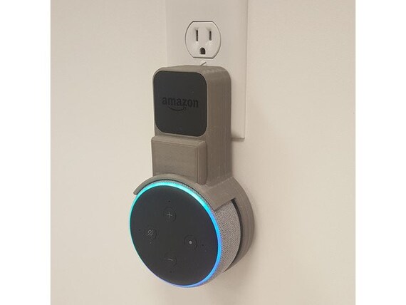 Supporto Da Parete Per Echo Dot 4ª Generazione – Grigio, Staffa Salvaspazio Con Viti E Tasselli